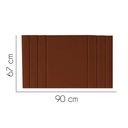 Ver imagem 4 de Painel Estofado Grécia Solteiro Madeira Maciça Suede Terracota Gat Magazine 90cm