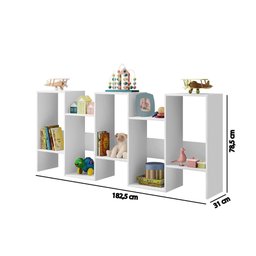 Estante Infantil Montessoriana Teen Play com 5 Nichos - Branco - 4 Estante Infantil Montessoriana Teen Play com 5 Nichos - Branco - 4