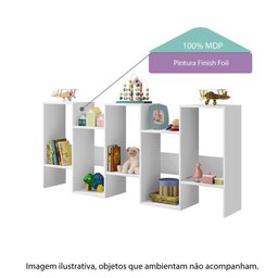 Estante Infantil Montessoriana Teen Play com 5 Nichos - Branco - 2 Estante Infantil Montessoriana Teen Play com 5 Nichos - Branco - 2