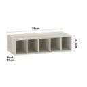Ver imagem 3 de Nicho Garrafeiro Horizontal Luciane 70 Cm Lis Legno Crema