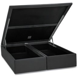 Cama Box Super King Size Ortobom Baú Camurça Cinza (193x203x39cm) - 1