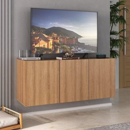 Rack para Tv até 32 Polegadas com 3 Portas Suspenso Multimóveis Mp1066 Rustic - 2