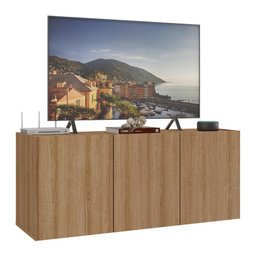 Rack para Tv até 32 Polegadas com 3 Portas Suspenso Multimóveis Mp1066 Rustic - 1