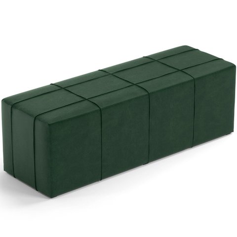 Puff Decorativo Living Sala de Estar 195 cm Roma W01 Couríssimo Verde - Lyam Lyam Decor