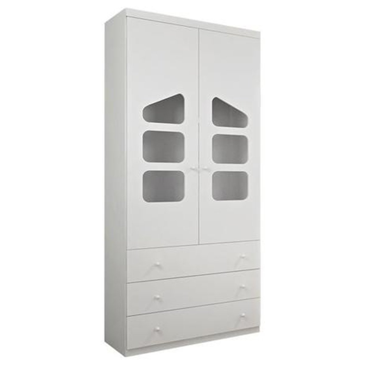 Guarda-Roupa Roupeiro 2 Portas Módulo Armário Ludi 100% MDF Branco