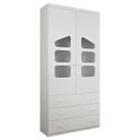 Ver imagem 1 de Guarda-Roupa Roupeiro 2 Portas Módulo Armário Ludi 100% MDF Branco