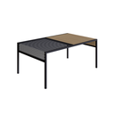 Ver imagem 2 de Mesa de Centro Industrial Retrô Madeira/Aço York Bege