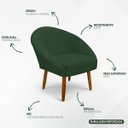 Ver imagem 2 de Poltrona Decorativa para Sala Recepção Manicure Consultório Stella Suede