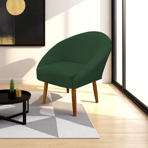 Poltrona Decorativa para Sala Recepção Manicure Consultório Stella Suede