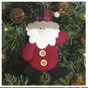 Ver imagem 1 de Kit 10 Enfeites Árvore De Natal Pendente Papai Noel 14,5cm