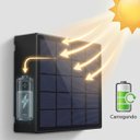 Ver imagem 3 de Arandela Solar Led 2 Fachos Ajustáveis 2w 3000k Ip65 Iluminação Externa Sustentável