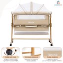 Ver imagem 3 de Berco Co-Sleeper Premium Amadeirado com Balanco Mosquiteiro