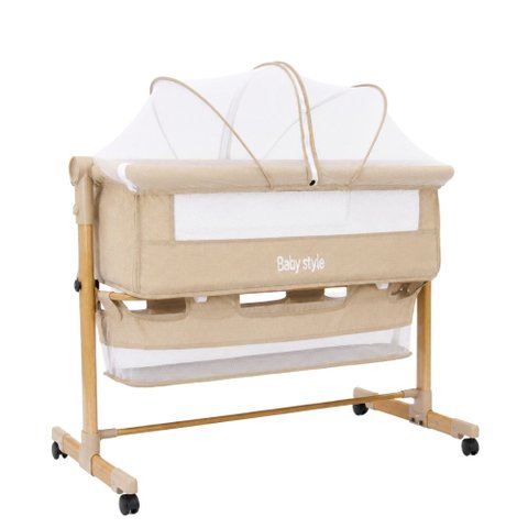 Berco Co-Sleeper Premium Amadeirado com Balanco Mosquiteiro