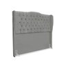 Cabeceira de Cama Box Queen 160 Cm Dubai Premium - Veludo Cinza Grafite - 1