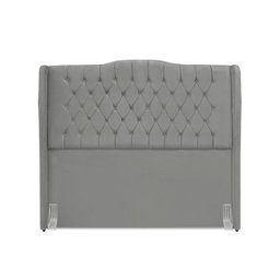 Cabeceira de Cama Box Queen 160 Cm Dubai Premium - Veludo Cinza Grafite - 2