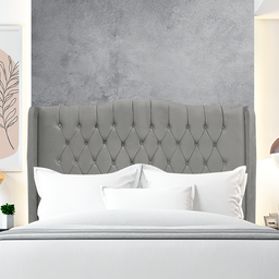 Cabeceira de Cama Box Queen 160 Cm Dubai Premium - Veludo Cinza Grafite - 3