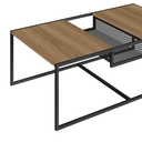 Ver imagem 4 de Mesa de Centro Industrial Retrô com Nicho Madeira/Aço York Bege