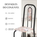 Ver imagem 6 de Conjunto de Mesa com 4 Cadeiras Lívia Preto/Bege