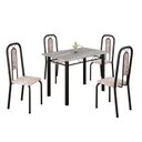 Ver imagem 2 de Conjunto de Mesa com 4 Cadeiras Lívia Preto/Bege