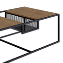Ver imagem 7 de Mesa de Centro Industrial Retrô com Nicho Madeira/Aço York Marrom