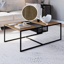 Ver mais imagens de Mesa de Centro Industrial Retrô com Nicho Madeira/Aço York Marrom