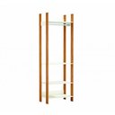 Ver imagem 3 de Closet para Roupas com Cabideiro e Prateleiras em Mdf 2,20m Cor:off White com Freijó