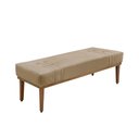 Ver imagem 1 de Recamier Genova 140 Cm Luxo Suede com Madeira Maciça Bege