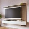 Painel para Tv até 70 Polegadas Juriti Portas Ripado Amêndoa/off White Matte - Colibri - 1