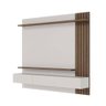 Painel para Tv até 70 Polegadas Juriti Portas Ripado Amêndoa/off White Matte - Colibri - 2