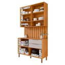 Ver imagem 3 de Aéreo com Balcão Painel Divina 120cm 4 Portas e 2 Gavetas Cinamomo/off White