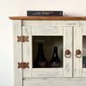 Aparador Rústico Madeira Maciça 2 Portas Vidro Branco Garapa D120vl Denk - 6