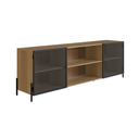 Ver imagem 5 de Rack Industrial Retrô para TV até 70 Polegadas 2 Portas 2 Nichos 180cm York