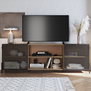 Ver imagem 6 de Rack Industrial Retrô para TV até 70 Polegadas 180cm 2 Portas 2 Nichos York Bege