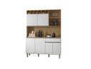 Ver imagem 1 de Kit Cozinha Compacta Alice 130cm C/6 Portas 1 Gaveta - Am/bc - Ajl Móveis