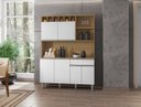 Ver imagem 2 de Kit Cozinha Compacta Alice 130cm C/6 Portas 1 Gaveta - Am/bc - Ajl Móveis