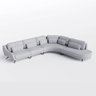 Sofá de Canto Moscou 3,61m X 3,13m em Boucle Alaska Natural - Home Mobily - 3