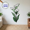 Ver imagem 1 de Adesivo Floral Boho Verde Estilo Nórdico 60x120 Minimalista Mod.04