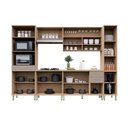 Ver imagem 3 de Cozinha Completa 100 Mdf 6 Peças com Tampo e Espaço Forno e Micro-ondas 310cm Duna Luciane Móveis