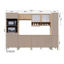 Ver imagem 4 de Cozinha Completa 100 Mdf 6 Peças com Tampo e Espaço Forno e Micro-ondas 310cm Duna Luciane Móveis