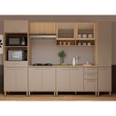 Ver imagem 1 de Cozinha Completa 100 Mdf 6 Peças com Tampo e Espaço Forno e Micro-ondas 310cm Duna Luciane Móveis