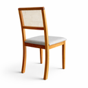 Ver imagem 6 de Conjunto Mesa de Jantar Safira 160x90 6 Lugares Madeira Maciça Vidro Off White + Cadeiras Rubi
