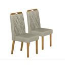 Ver imagem 3 de Conjunto de Mesa Uai Isis 120x90cm com 4 Cadeiras Olga - Cinamomo/off White