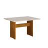 Conjunto de Mesa Uai Isis 120x90cm com 4 Cadeiras Olga - Cinamomo/off White - 2