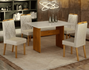 Ver imagem 4 de Conjunto de Mesa Uai Isis 120x90cm com 4 Cadeiras Olga - Cinamomo/off White