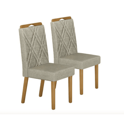 Conjunto de Mesa Uai Isis 120x90cm com 4 Cadeiras Olga - Cinamomo/off White - 3