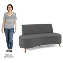 Ver imagem 5 de Sofá 2 Lugares para Sala Living 160cm Pés Palito Tamar K04 Veludo Cinza Escuro - Mpozenato