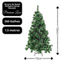 Ver imagem 6 de Árvore de Natal Pinheiro Nevado Premium Cheio 260 Galhos 1,5 Metros - Master Christmas