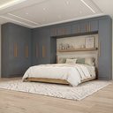 Ver imagem 2 de Guarda Roupas Modulado Closet de Canto Quarto Completo 14 Portas Espaço Cama Queen 1,58m Madrid