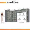Ver imagem 3 de Guarda Roupas Modulado Closet de Canto Quarto Completo 14 Portas Espaço Cama Queen 1,58m Madrid