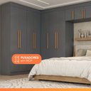 Ver imagem 5 de Guarda Roupas Modulado Closet de Canto Quarto Completo 14 Portas Espaço Cama Queen 1,58m Madrid